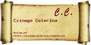 Czinege Celerina névjegykártya